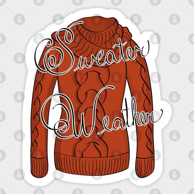 Sweater Weather Sticker by Feisty Designs 